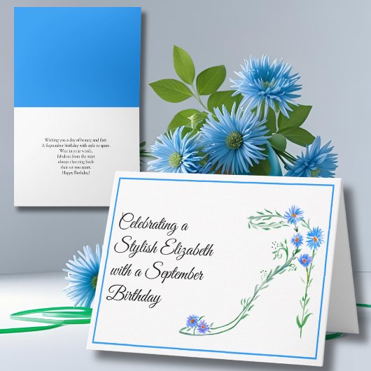 Gelukkige September Verjaardag Gepersonaliseerde B Kaart