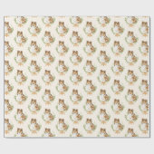 Gelukkige Sheltie Laurel Tak krans Cadeaupapier (Vlak)