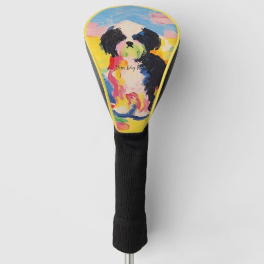 Gelukkige Shih Tzu hond 02 - Kaori Golfheadcover (Voorkant)