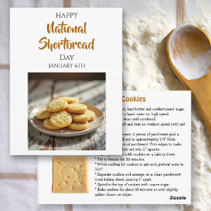 Gelukkige Shortbread-dag 6 januari Briefkaart