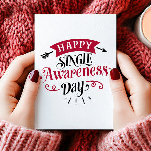 Gelukkige Single Awareness Day Anti Valentijnsdag Feestdagen Kaart