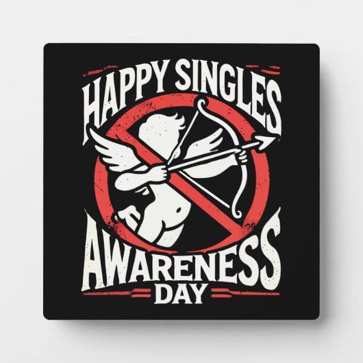Gelukkige Singles Awareness Day, Anti Valentijnsda Fotoplaat (Voorkant)