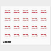 Gelukkige Singles Bewustzijnsdag Tekst Ontwerp Ronde Sticker (Vel)