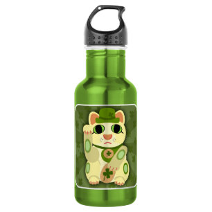 Gelukkige Sint-Patricksdag Kat Waterfles