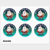 Gelukkige Sinterklaas met een zak vol geschenken Ronde Sticker (Vel)