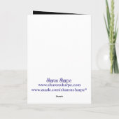 GELUKKIGE SKELET & HEFBOOM DOOR SHARON SHARPE KAART (Achterkant)