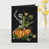 GELUKKIGE SKELET & HEFBOOM DOOR SHARON SHARPE KAART (Gele Bloem)