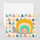 Gelukkige slak op driehoeken briefkaart (Voorkant / Achterkant)