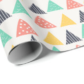 Gelukkige slak op driehoeken cadeaupapier (Rol Hoek)