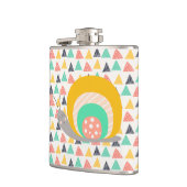 Gelukkige slak op driehoeken heupfles (Links)