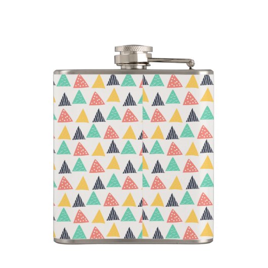 Gelukkige slak op driehoeken heupfles (Achterkant)