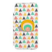 Gelukkige slak op driehoeken incipio iPhone portemonnee hoesje (Voorkant Agenda)