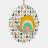 Gelukkige slak op driehoeken keramisch ornament (Rechts)