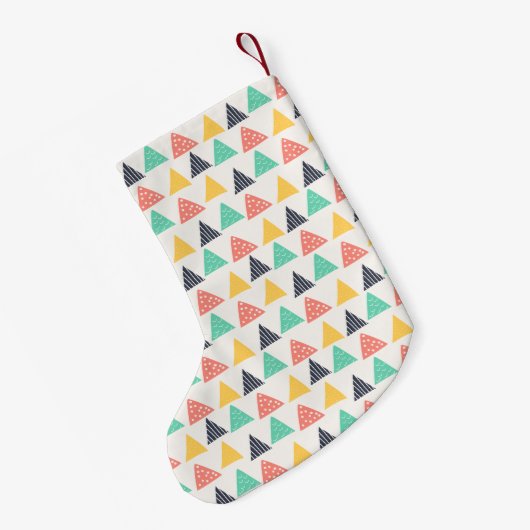 Gelukkige slak op driehoeken kleine kerstsok (Achterkant (Hangend))