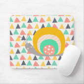 Gelukkige slak op driehoeken muismat (Met muis)