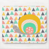 Gelukkige slak op driehoeken muismat (Voorkant)