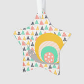 Gelukkige slak op driehoeken ornament (voorkant)