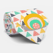 Gelukkige slak op driehoeken stropdas (Opgerold)