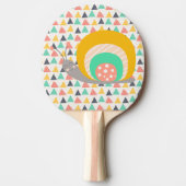 Gelukkige slak op driehoeken tafeltennisbatje (Voorkant)
