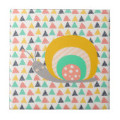 Gelukkige slak op driehoeken tegeltje (Voorkant)