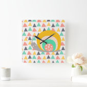 Gelukkige slak op driehoeken vierkante klok (Huis)