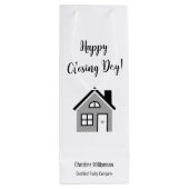Gelukkige Sluitingsdag Realtor Wijn Cadeautas (Achterkant)