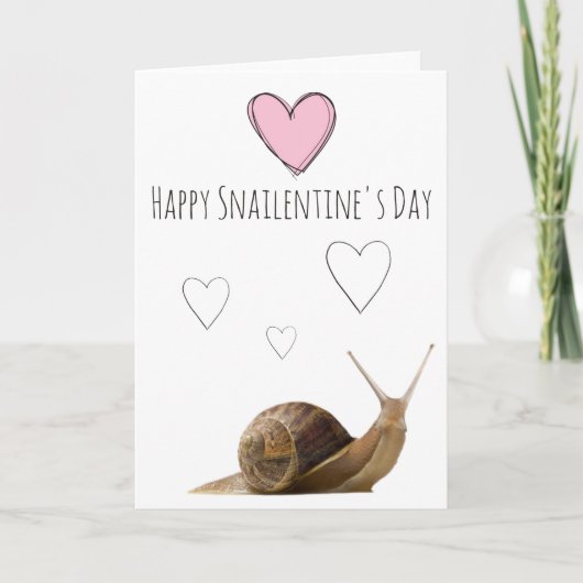 Gelukkige Snailentine's Day Feestdagen Kaart (Voorkant)