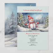 Gelukkige Sneeëman Kaart (Voorkant / Achterkant)