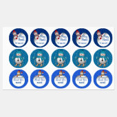 Gelukkige sneeuwman dank u labels (Vel)