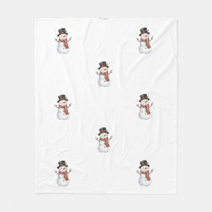 Gelukkige Sneeuwman Fleece Deken