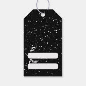 Gelukkige Sneeuwman in Blauwgroen Sjaal Kerstmis Cadeaulabel (Achterkant)