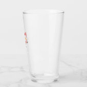 Gelukkige Sneeuwman in een Kerstman Hoed Glas (Links)