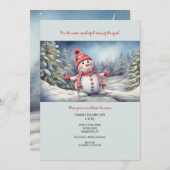 Gelukkige Sneeuwman Kaart (Voorkant / Achterkant)
