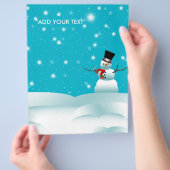 Gelukkige Sneeuwman Kerst Winter Flyer (Hand)