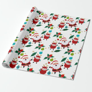 Gelukkige sneeuwman met kerstcadeaus cadeaupapier