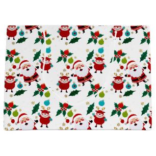 Gelukkige sneeuwman met kerstcadeaus groot cadeauzakje