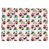 Gelukkige sneeuwman met kerstcadeaus groot cadeauzakje (Achterkant)