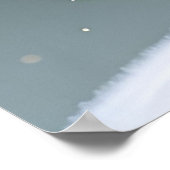 Gelukkige sneeuwman met Sparklers en Santa Hat Poster (Hoek)