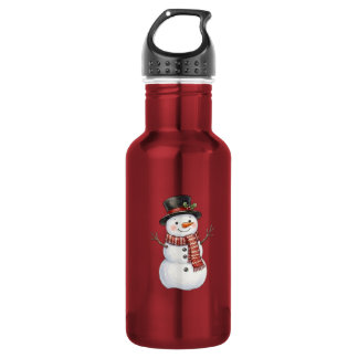Gelukkige Sneeuwman Waterfles