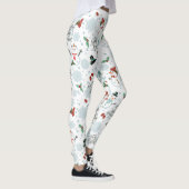 Gelukkige Sneeuwmannen Modern Kerstvakantie patroo Leggings (Rechts)