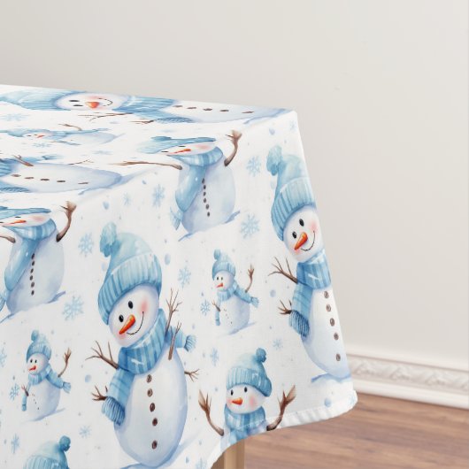 Gelukkige Sneeuwmannen Tafelkleed (Voorbeeld)