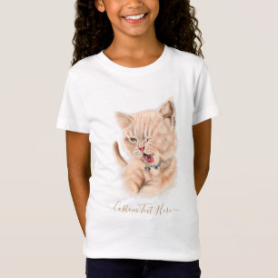 Gelukkige speelse kat Grappig T-shirt met aangepas