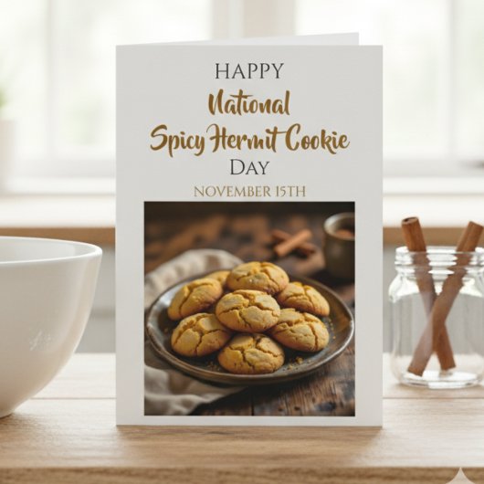 Gelukkige Spicy Hermit Cookie Dag | 15 nov Kaart