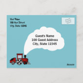 Gelukkige spoortrein briefkaart (Achterkant)