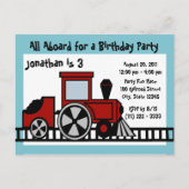 Gelukkige spoortrein briefkaart (Voorkant)