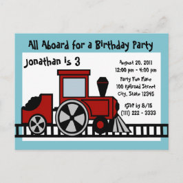 Gelukkige spoortrein briefkaart