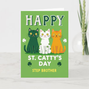 Gelukkige St. Catsbydag Stiefbroer Kaart