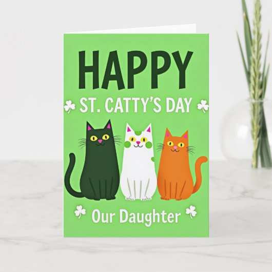 Gelukkige St. Cattys Dag Dochter Kaart (Voorkant)