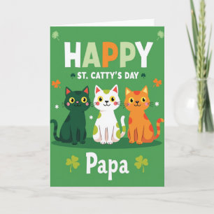 Gelukkige St. Cattys Dag Papa Kaart
