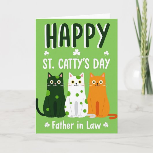 Gelukkige St. Cattys Dag Schoonvader Kaart (Voorkant)